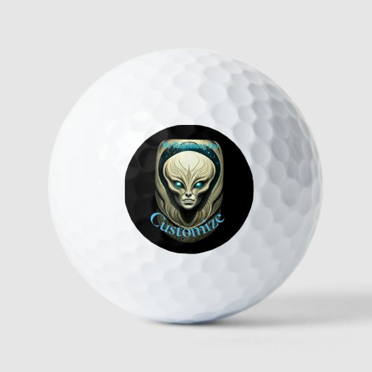 Alien skull Head Thunder_Cove Golfball (Vorderseite)