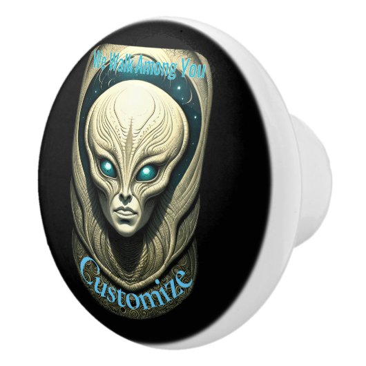 Alien skull Head Thunder_Cove Keramikknauf (Rechts)