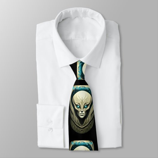 Alien skull Head Thunder_Cove Krawatte (Gebunden)