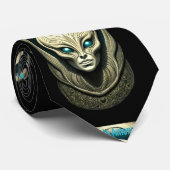 Alien skull Head Thunder_Cove Krawatte (Gerollt)