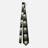 Alien skull Head Thunder_Cove Krawatte (Rückseite)