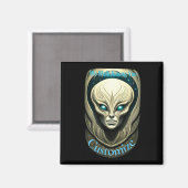 Alien skull Head Thunder_Cove Magnet (Vorderseite/Rückseite)