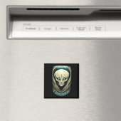 Alien skull Head Thunder_Cove Magnet (In Situ (Geschirrspüler))