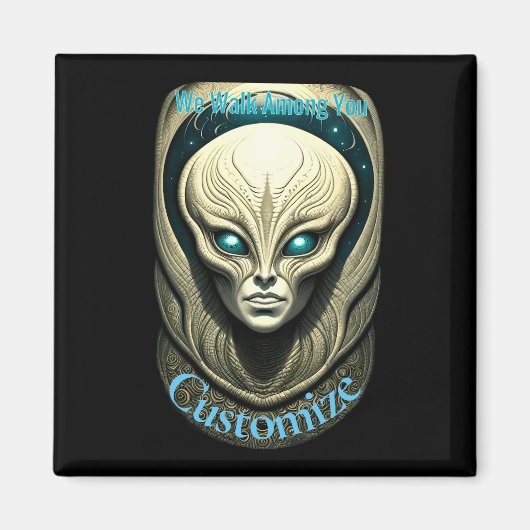 Alien skull Head Thunder_Cove Magnet (Vorne)