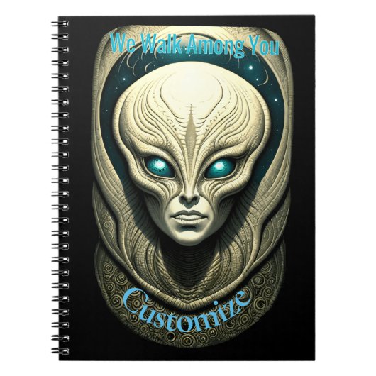 Alien skull Head Thunder_Cove Notizblock (Vorderseite)