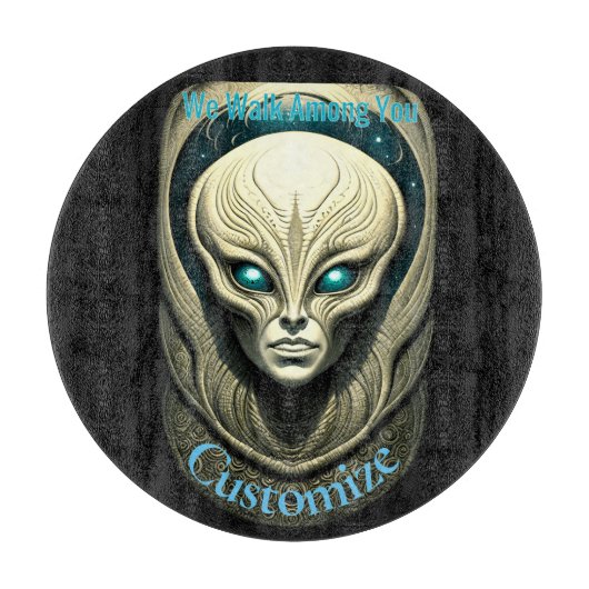Alien skull Head Thunder_Cove Schneidebrett (Vorderseite)