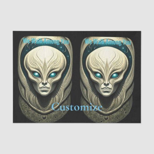 Alien skull Head Thunder_Cove Seidenpapier (Vorderseite)