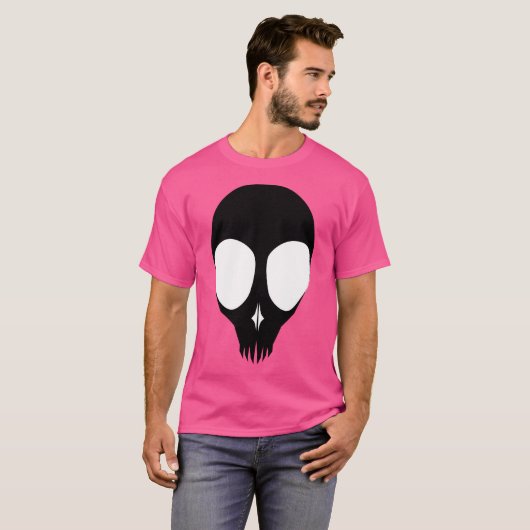 Alien Skull - Invert - Keine Kontur T-Shirt (Vorne ganz)