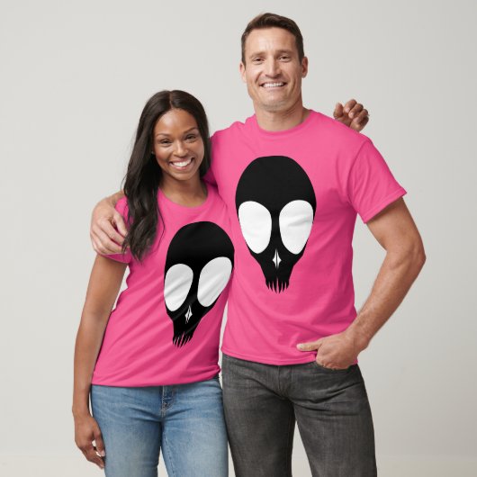 Alien Skull - Invert - Keine Kontur T-Shirt (Unisex)