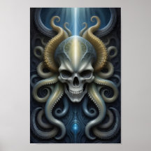 Alien Skull Octopus - 2001 - Fantasy Art