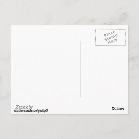 Alien Skull Röntgen Postkarte (Rückseite)