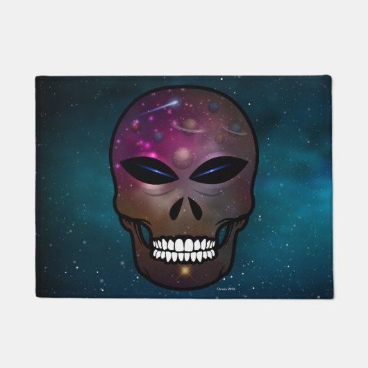 Alien Skull Welcome Mat Fußmatte (Vorderseite)