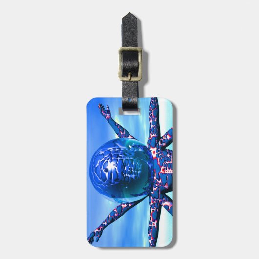 Alien Skulptur Gepäckanhänger (Vorderseite vertikal)