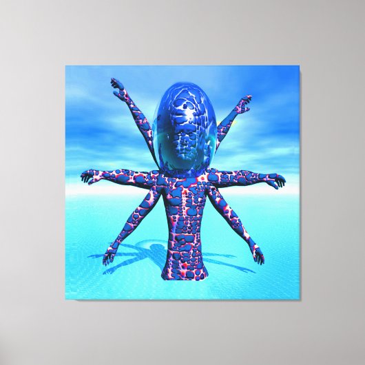 Alien Skulptur Leinwanddruck (Vorderseite)