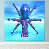 Alien Skulptur Leinwanddruck (Insitu (Holzboden))