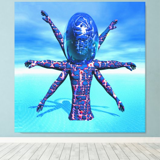 Alien Skulptur Leinwanddruck (Insitu (Holzboden))