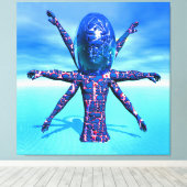 Alien Skulptur Leinwanddruck (Insitu (Holzboden))