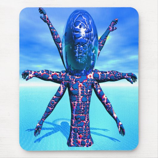 Alien Skulptur Mousepad (Vorne)