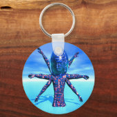 Alien Skulptur Schlüsselanhänger (Vorderseite)