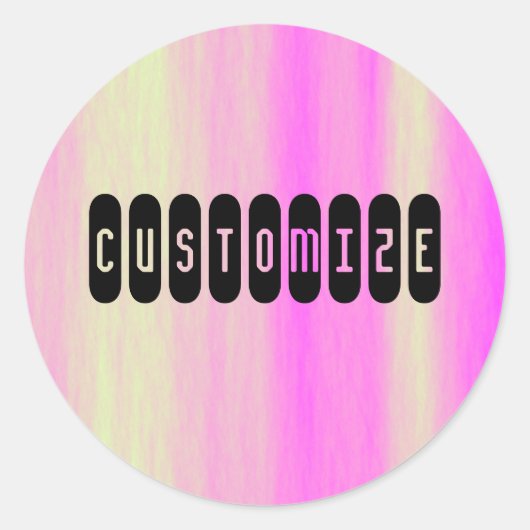 Alien Sky - Vorlage Runder Aufkleber (Vorderseite)