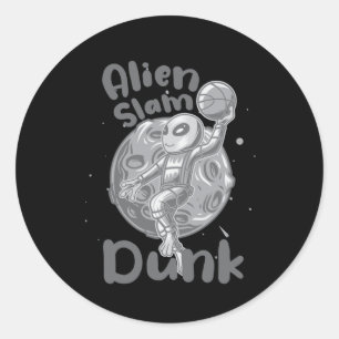 Alien Slam Dunk Active Runder Aufkleber
