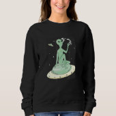 Alien Smoking in Outer Space Sweatshirt (Vorderseite)