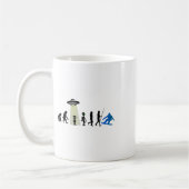 Alien Snowboard Evolution Pub Joke Winter Boarding Kaffeetasse (Links)