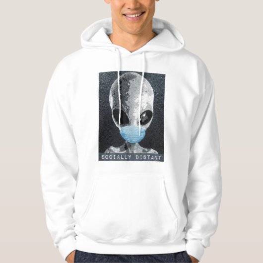 Alien Socially Distant Hoodie (Vorderseite)