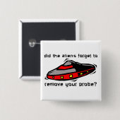 Alien-Sonden-lustiger Button (Vorne & Hinten)
