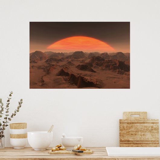 Alien Sonnenuntergang Nr. 2 Poster (Küche)