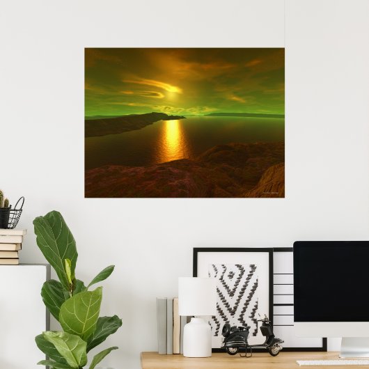 Alien Sonnenuntergang Poster (Heimbüro)