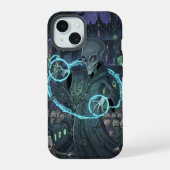 Alien Sorcerer iPhone 15 Hülle (Rückseite)