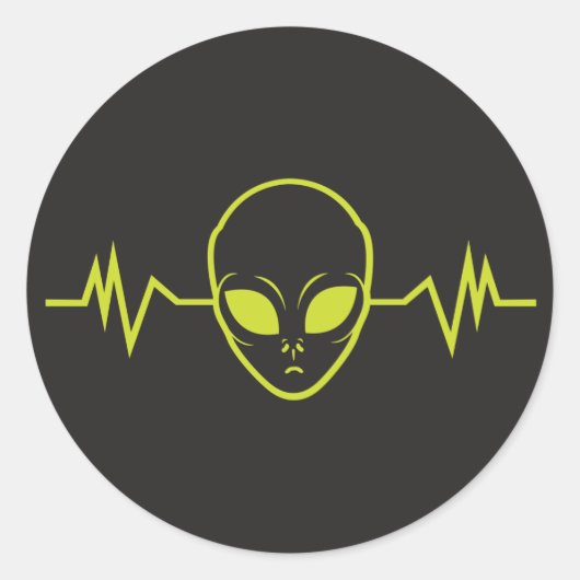 Alien Sound Runder Aufkleber (Vorderseite)