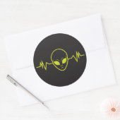 Alien Sound Runder Aufkleber (Umschlag)