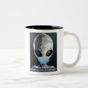 Alien Sozial-Fernkaffee-Tasse Zweifarbige Tasse