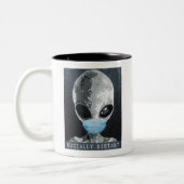 Alien Sozial-Fernkaffee-Tasse Zweifarbige Tasse (Links)
