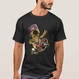 Alien Space Außerirdischen für Skate T-Shirt