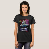 Alien Space Cat UFO Catspiracy Theorist T-Shirt (Vorne ganz)