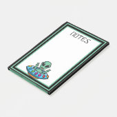 Alien "Space Flying Saucer Post-it Notes" Klebezettel (angewinkelt)