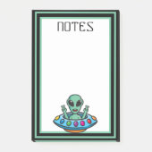 Alien "Space Flying Saucer Post-it Notes" Klebezettel (Vorderseite)