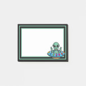 Alien "Space Flying Saucer Post-it Notes" Post-it Klebezettel (Vorderseite)