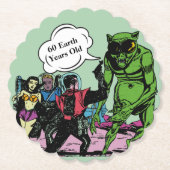 Alien Space man Futuristic Sci=Fi Comic Untersetzer (Vorderseite)