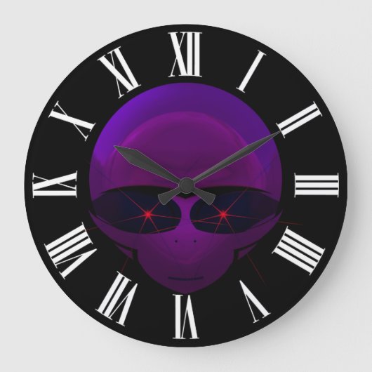 Alien Space Pilot Fun E.T. Sci-fi-Wall-Uhr Große Wanduhr (Vorderseite)