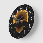 Alien Space Pilot Spaß Sci-Fi-Wall-Uhr Runde Wanduhr (Winkel)