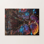 Alien Space Pirate Queen — Twin Blasters Puzzle (Horizontal)