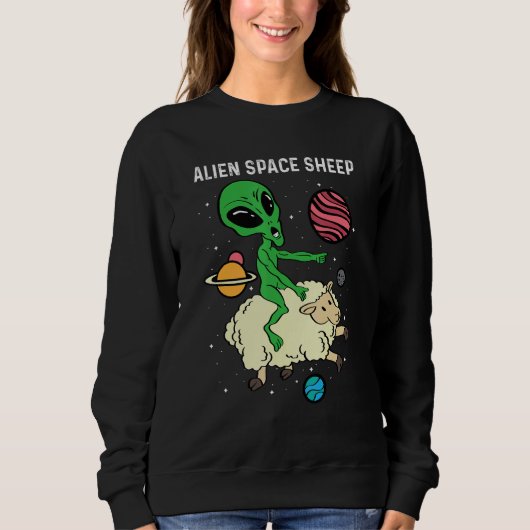 Alien Space Sheep Astronaut oder Raumfahrtpilot Sweatshirt (Vorderseite)