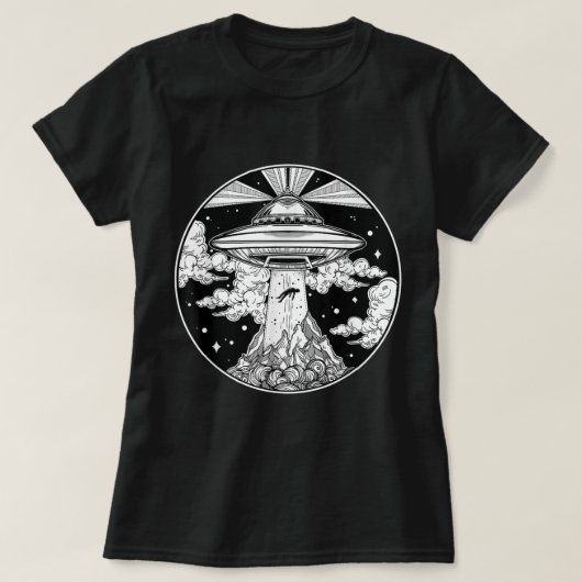 Alien Space Tattoo Thirt - UFO 51 Area Roswell Be T-Shirt (Design vorne)