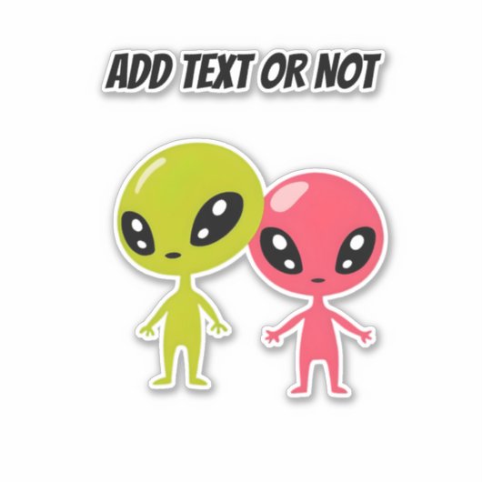 ALIEN SPACE TWINS CUSTOMIZE AUTO AUFKLEBER (Vorderseite)