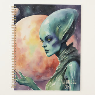 Alien Space Woman Planer