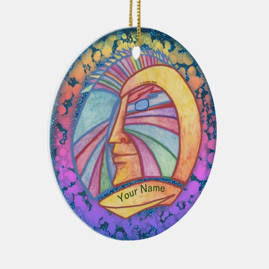 Alien Spaceman Keramik Ornament (Rechts)